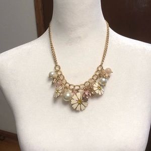 BV Pink and Gold Floral necklace